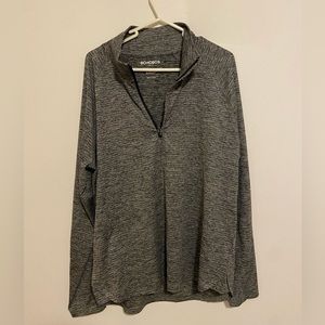 Bonobos Playthrough Performance Quarter-Zip Golf Pullover Jacket (Grey, Large)